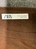 Zara 100% Lana Wool Brown Wool Pullover Sweater Size M - photo 7
