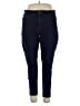 Curve Appeal Solid Blue Jeans Size 16 - photo 1