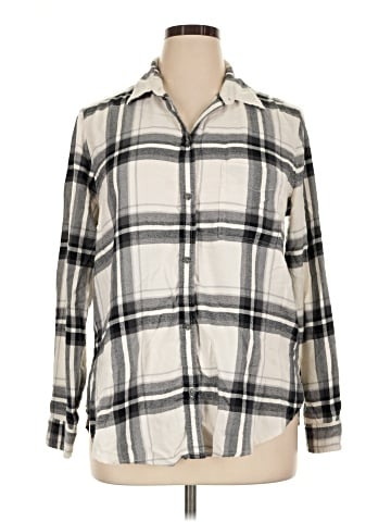 American Eagle Outfitters Long Sleeve Button-Down Shirt (view 1)