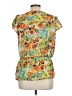 Halogen 100% Polyester Floral Orange Short Sleeve T-Shirt Size L - photo 2