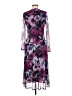 En Focus Studio Print Purple Cocktail Dress Size 6 - photo 2
