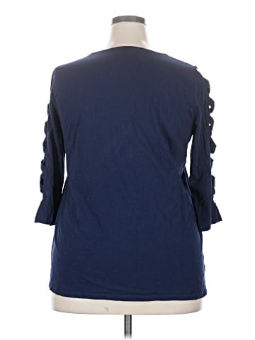 Roaman's 3/4 Sleeve Top (view 2)