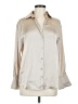 Zara 100% Polyester Metallic Ivory 3/4 Sleeve Blouse Size XS - photo 1