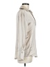 Zara 100% Polyester Metallic Ivory 3/4 Sleeve Blouse Size XS - photo 4