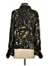 Alexis 100% Polyester Floral Black Long Sleeve Blouse Size XS - photo 2