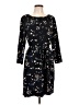 Ann Taylor Print Black Casual Dress Size L - photo 1