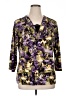 JM Collection Purple 3/4 Sleeve Blouse Size XL - photo 1