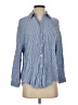 Zara Stripes Blue Long Sleeve Button-Down Shirt Size XS - photo 1