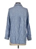 Zara Stripes Blue Long Sleeve Button-Down Shirt Size XS - photo 2