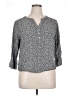 Adrienne Vittadini Polka Dots Gray 3/4 Sleeve Blouse Size XL - photo 1