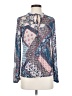 En Focus Studio 100% Polyester Paisley Blue Long Sleeve Blouse Size S - photo 1