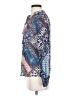 En Focus Studio 100% Polyester Paisley Blue Long Sleeve Blouse Size S - photo 5