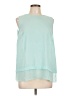 Vince Camuto 100% Polyester Teal Sleeveless Blouse Size L - photo 1