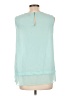 Vince Camuto 100% Polyester Teal Sleeveless Blouse Size L - photo 2