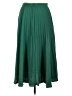Ann Taylor 100% Polyester Solid Green Casual Skirt Size 10 Petite - photo 2