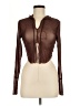 Shein Brown Long Sleeve Blouse Size 6 - photo 1