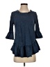 Altar'd State 100% Cotton Blue 3/4 Sleeve Top Size S - photo 1