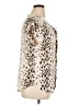 Violet & Claire 100% Polyester Animal Print Ivory Short Sleeve Blouse Size XL - photo 4