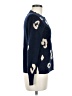 J.Crew 100% Cashmere Animal Print Blue Cashmere Pullover Sweater Size M - photo 4