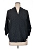 Lush 100% Polyester Black 3/4 Sleeve Blouse Size L - photo 1