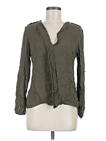 Parker Long Sleeve Silk Top (view 1)