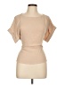 Unbranded 100% Polyester Tan Short Sleeve Top Size L (petite) - photo 1