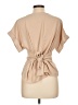 Unbranded 100% Polyester Tan Short Sleeve Top Size L (petite) - photo 2