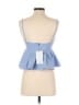 Zara 100% Polyester Blue Sleeveless Blouse Size XS - photo 2
