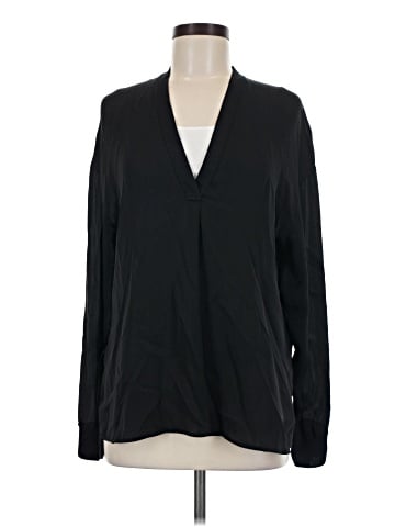 Vince. Long Sleeve Silk Top (view 1)