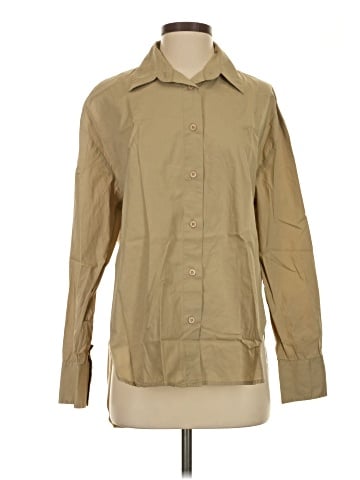 Enza Costa Long Sleeve Button-Down Shirt (view 1)