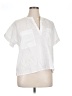 Splendid Solid White Short Sleeve Blouse Size XL - photo 1