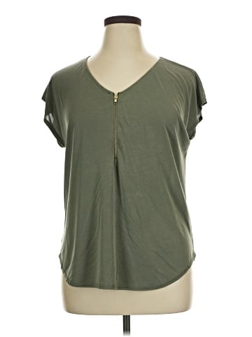 Green Envelope Short Sleeve Top (view 1)
