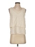 HD in Paris 100% Polyester Ivory Sleeveless Blouse Size 2 - photo 1