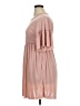 Moa Moa Solid Pink Casual Dress Size XL - photo 5