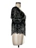 DressBarn 100% Polyester Black Short Sleeve Top Size M - photo 4