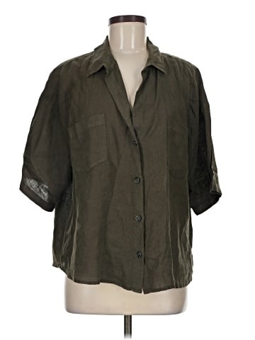 Velvet by Graham & Spencer 3/4 Sleeve Button-Down Shirt (view 1)