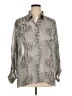 Liz Claiborne 100% Polyester Animal Print Silver Long Sleeve Blouse Size 1X - photo 1