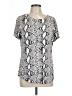Venus Silver Short Sleeve Blouse Size L - photo 1