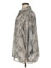 Liz Claiborne 100% Polyester Animal Print Silver Long Sleeve Blouse Size 1X - photo 5
