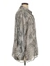 Liz Claiborne 100% Polyester Animal Print Silver Long Sleeve Blouse Size 1X - photo 4