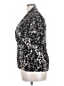 DKNY Animal Print Black Short Sleeve Blouse Size XL - photo 5
