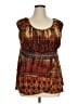 Venezia Brown Sleeveless Blouse Size 14 - 16 Plus - photo 1