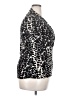 DKNY Animal Print Black Short Sleeve Blouse Size XL - photo 4