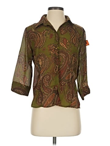 Anna 3/4 Sleeve Button-Down Shirt (view 1)