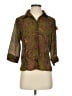 Anna Paisley Green 3/4 Sleeve Button-Down Shirt Size S - photo 1