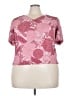 Ann Taylor LOFT 100% Polyester Pink Short Sleeve Top Size XL - photo 1