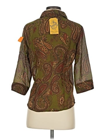 Anna 3/4 Sleeve Button-Down Shirt (view 2)