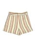Roan + Ryan 100% Cotton Stripes Ivory Tan Shorts Size S - photo 2