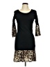 Bebe Animal Print Black Casual Dress Size M - photo 1