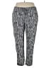 Faded Glory 100% Rayon Print Silver Casual Pants Size 16 - photo 1
